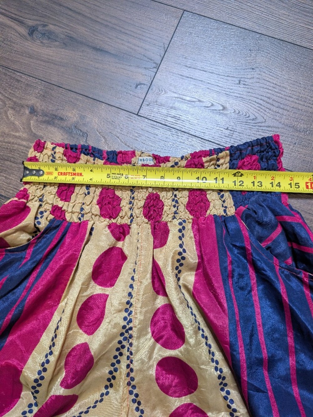 EARTHBOUND Pink, Yellow & Navy Patterned Harem Pants - Picture 3 of 6